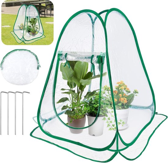Winterabdeckung Für Pflanzen Schutz Vor Kälte Und Schädlingen 1 Stück Transparent 70 X 70 X 80 Cm