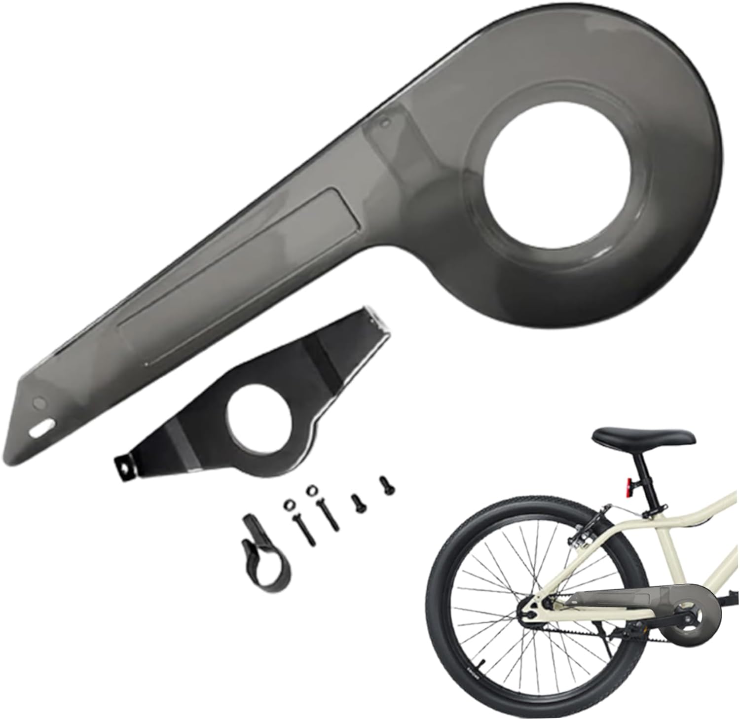 Bicycle Chain Guard Fit For 32-36 Teeth Universal Bicycle Chains Guardian Children Robust Bike Cover For Accessories Transparent Black Guide