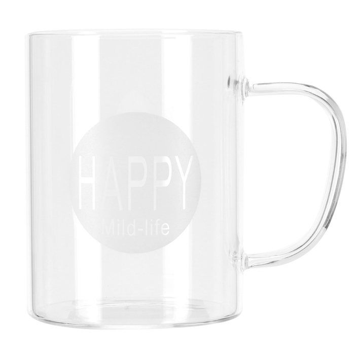 350 Ml Kaffeetasse, Durchsichtige Borosilikatglastasse Mit Henkel Kann Auch Für Tee Und Milch Verwendet Werden.