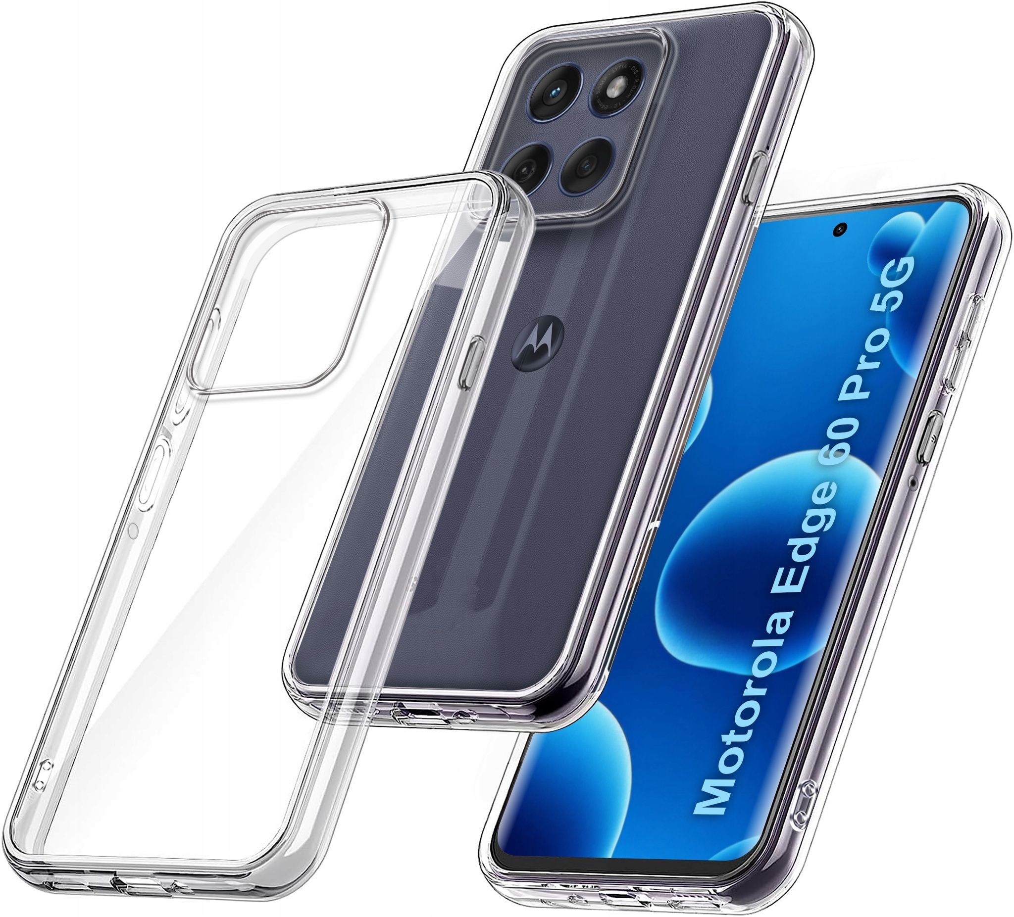 Transparente Schutzhülle Für Motorola Edge 60 Pro 5g, Verstärkte Transparente Hülle, 2 Mm