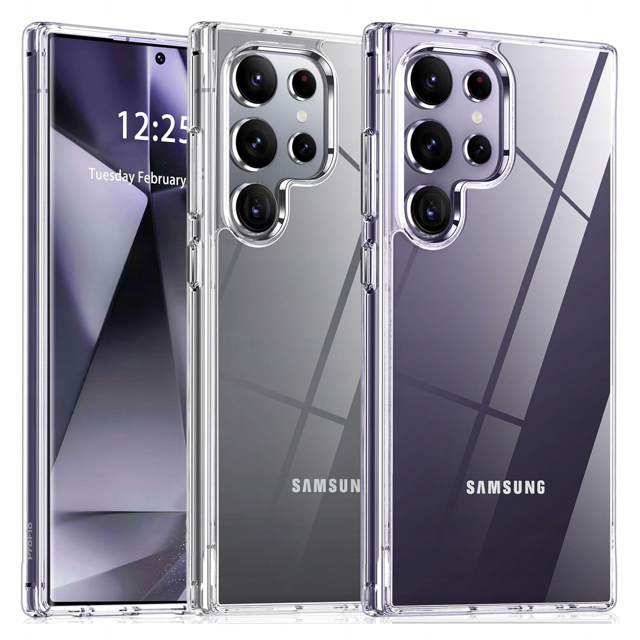 Transparente, Schlanke Hülle Für Samsung Galaxy S23 Ultra + Glas