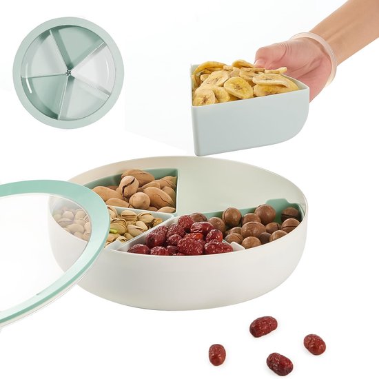 Snackschalen, Aufbewahrungsbox, Servierschale Mit Deckel Grün 286 X 8 Cm