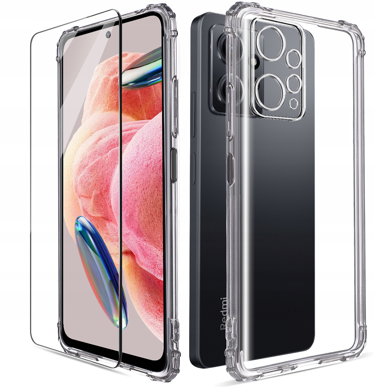 Schutzhülle Für Xiaomi Redmi Note 12 4g Armor Anti Shock Back Case Slim + Glas