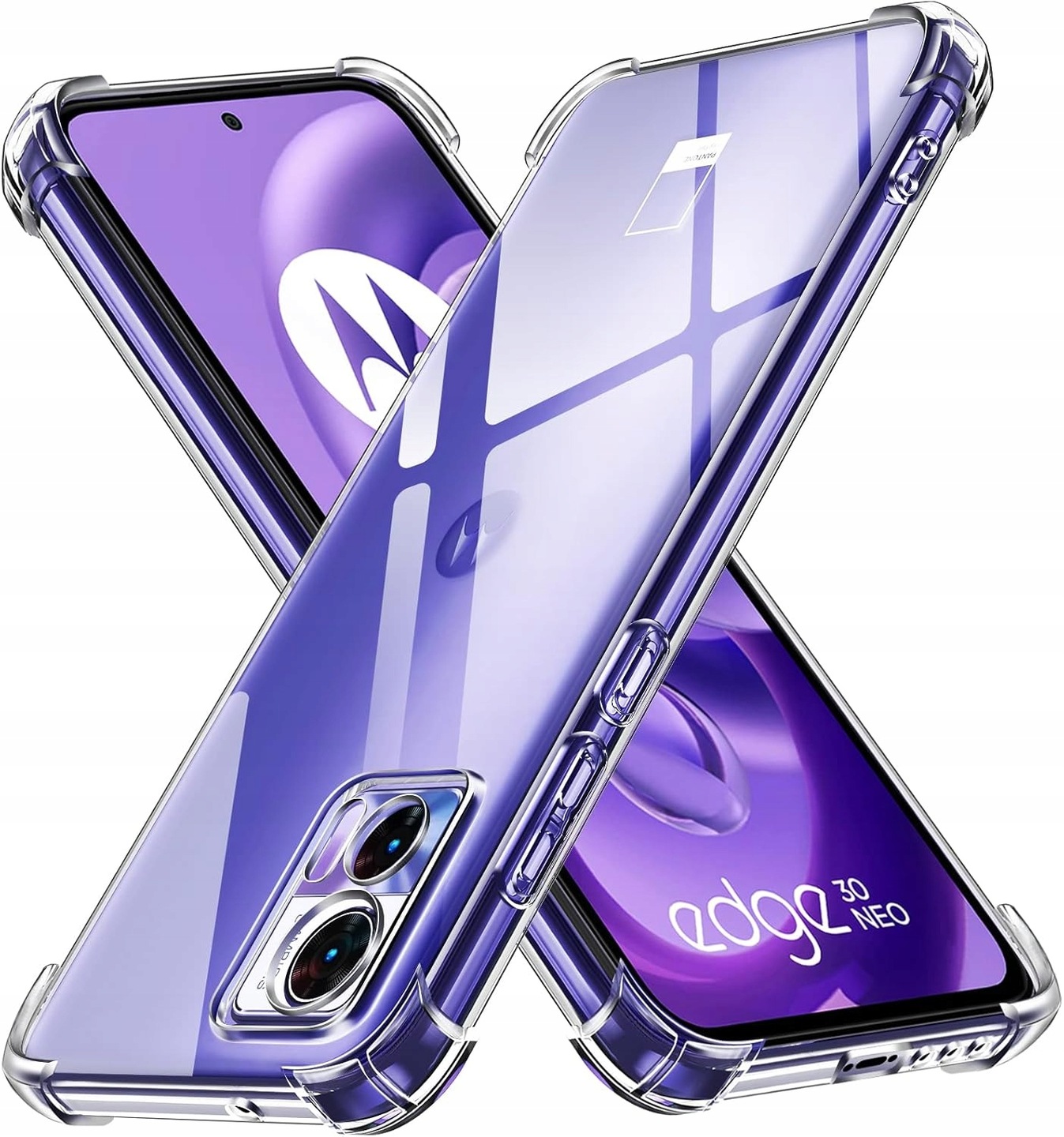 Schutzhülle Für Motorola Edge 30: Stoßfeste, Transparente Schutzhülle + 9h-glas
