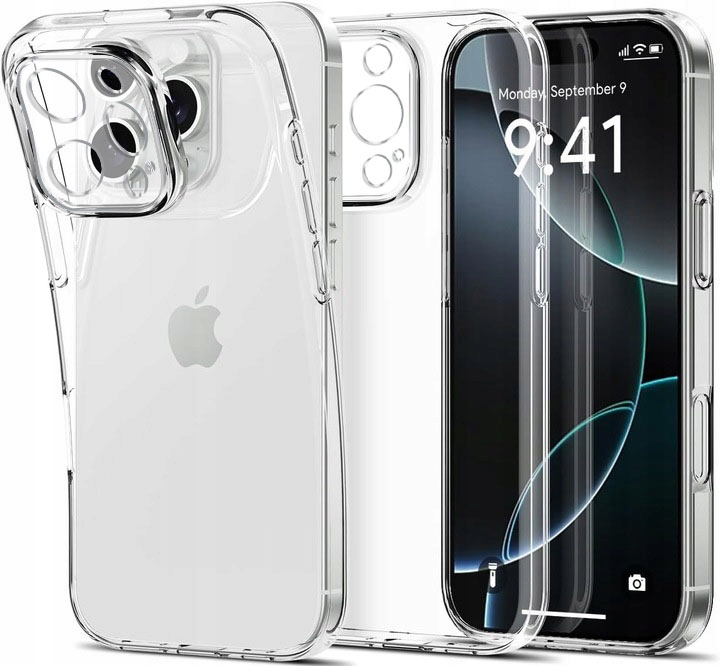Schlanke Hülle Für Iphone 16 Pro Max, Transparente Hülle, Transparente Rückseite + Schutzglas