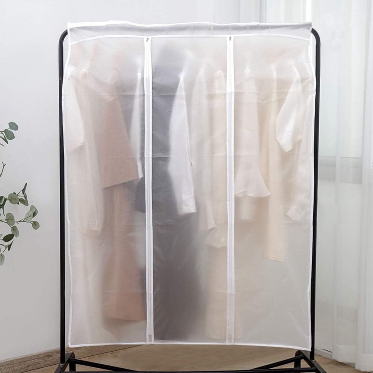 Schutzhülle Für Hängende Kleidung – Transparente Und Wasserdichte Aufbewahrungstasche – Für Kleiderschrank Und Kleiderständer – Reißverschluss – 50 X 100 X 120 Cm – Peva