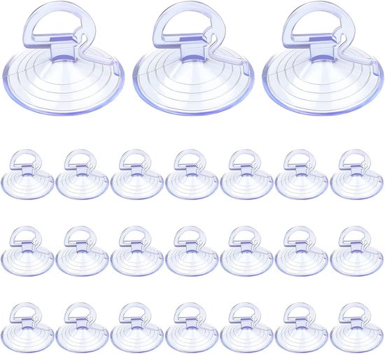 Saugnäpfe Mit Zugring 24 Stück Transparent 3,5 Cm
