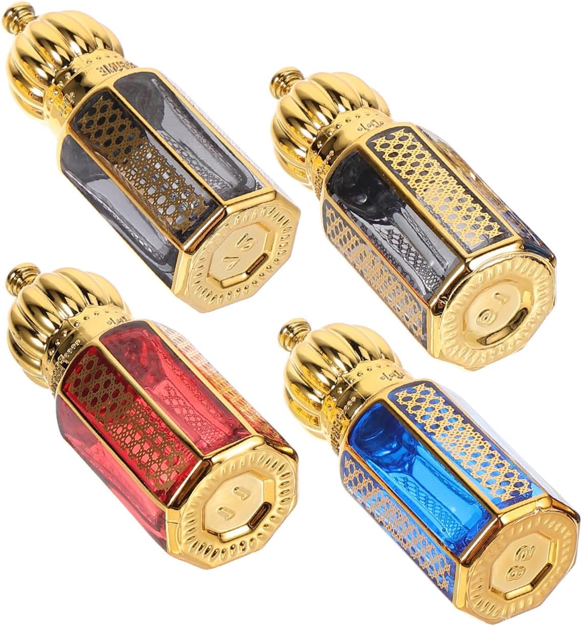 6-ml-glasparfümflakon Mit Metallverschluss, 4er-set Für Parfums Und Duftöle, Ideal Für Reisen Und Den Persönlichen Gebrauch, Korrosionsbeständig, Dekorativ