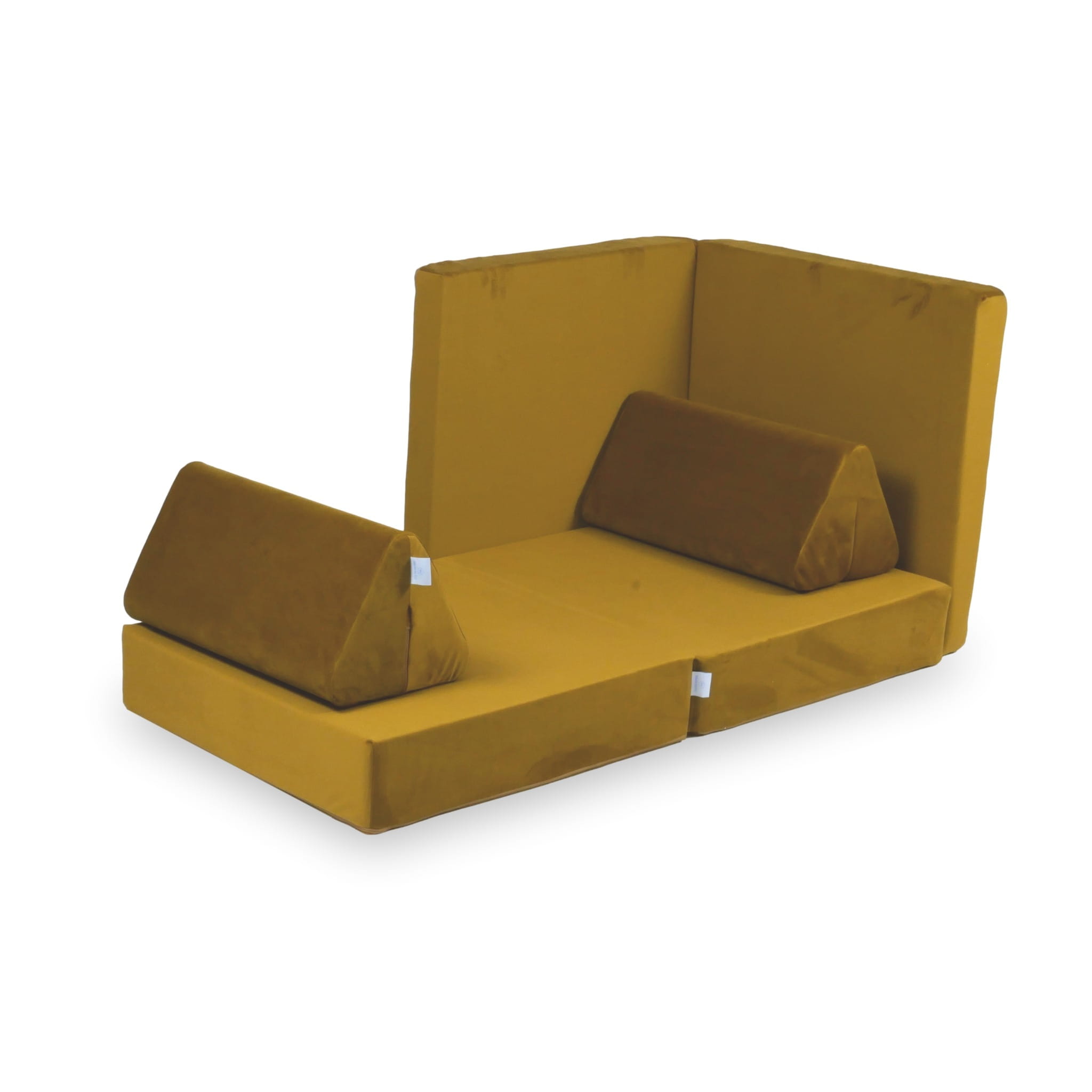 Montessori Standard Velvet Gold Mini-spielsofa