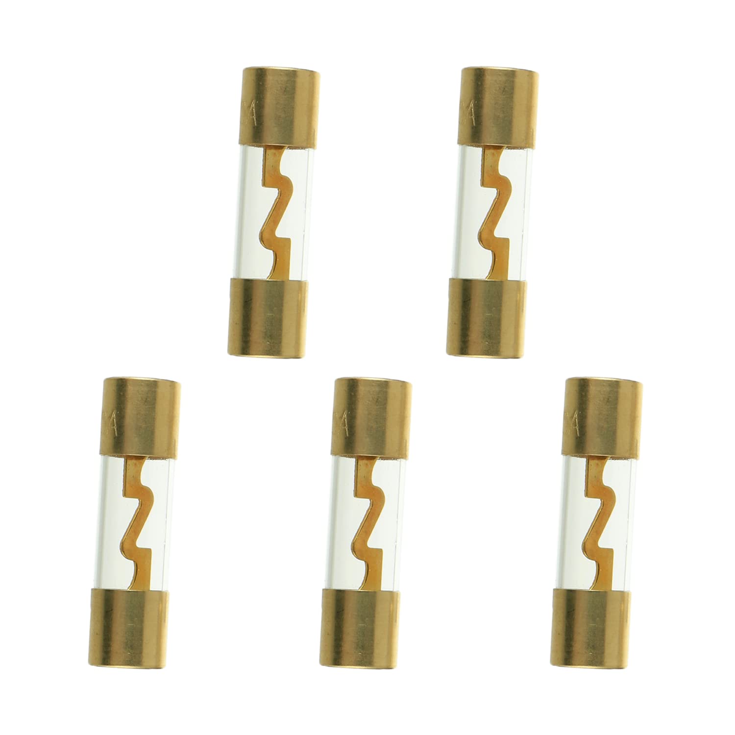 80a Vergoldete Glas-agu-sicherung Für Auto-, Kfz-, Schiffs- Und Auto-audio-stereo-verstärker-stromversorgungsschutz (5er-pack)