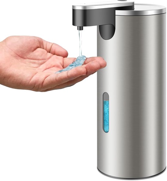 Automatischer Seifenspender Aus Edelstahl Mit 3 Einstellbaren Stufen 340 Ml Elektrischer Seifenspender Mit Infrarotsensor Ipx4 Wasserdicht Für Silber