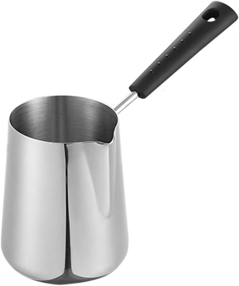 600 Ml Milk Butte Rwärmer, Turkish Coffee, Stainless Steel Melting Pot With Spout For Tea, Heating