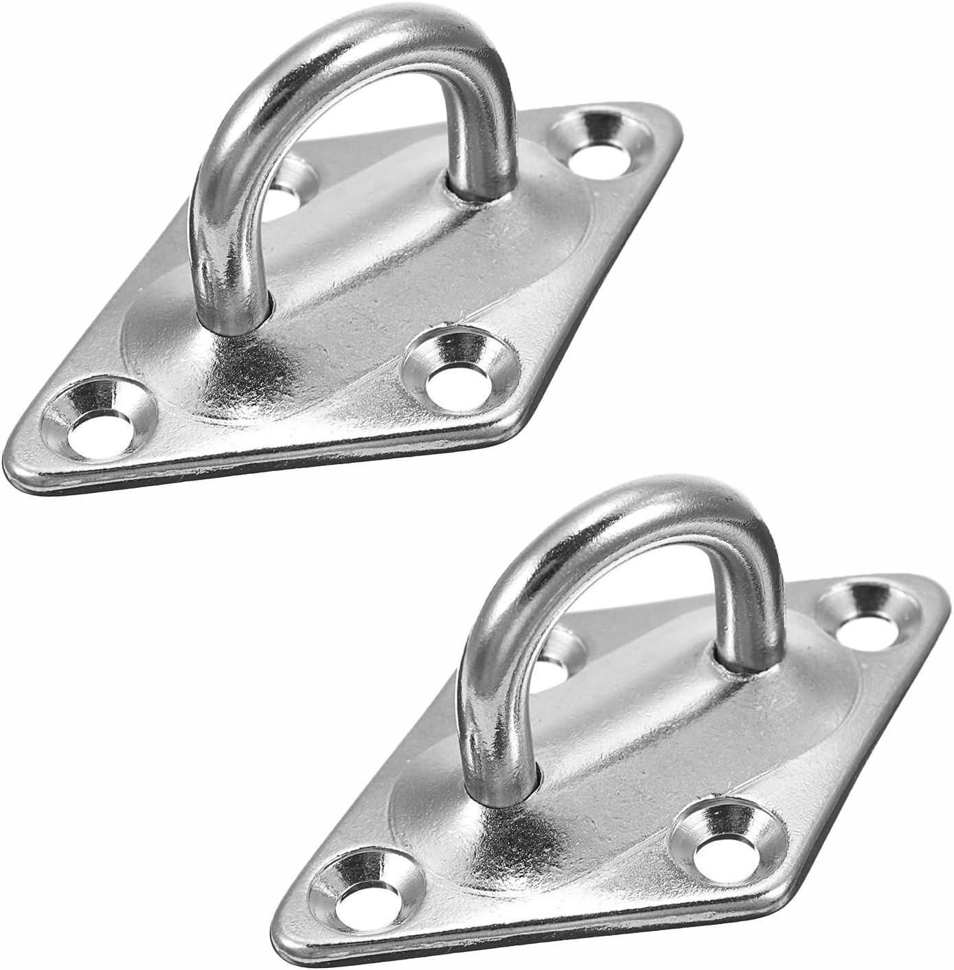 Pack Of 2 M5/m6/m8 Eye Plate Stainless Steel, 304 Stainless Steel High Performance Eye Pad Plate, Robust And Durable, Corrosion Resistant, Wall Eyelets Eye Plate Wall Hook Eyelet Bracket For Hammocks