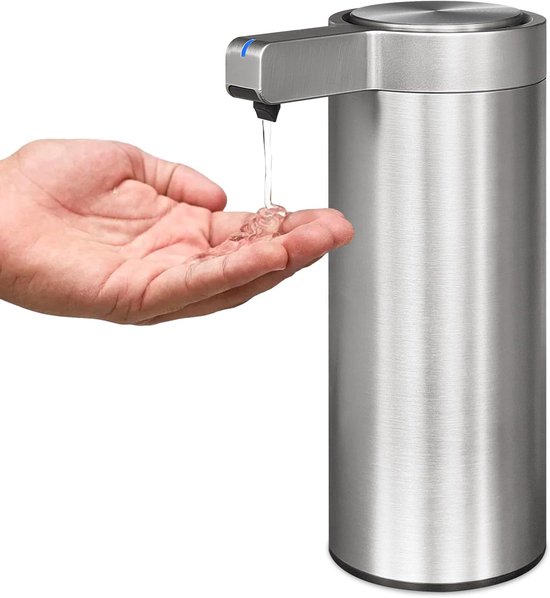 Automatischer Seifenspender Aus Edelstahl, Wasserdicht Nach Ipx5, Wiederaufladbar Über Usb-c, Geeignet Für Küche Und Bad (silber)