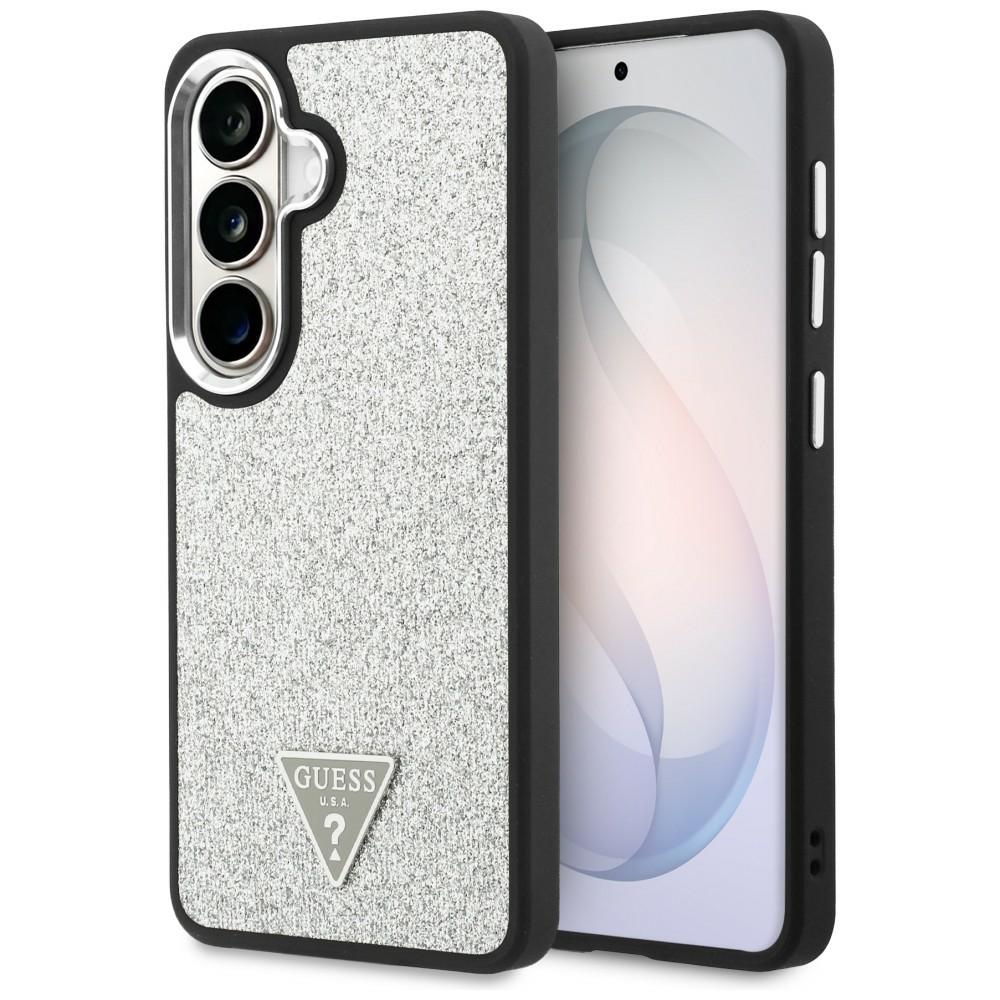 Guess Fixed Glitter Triangle Magsafe Hülle Für Samsung Galaxy S26 Silber