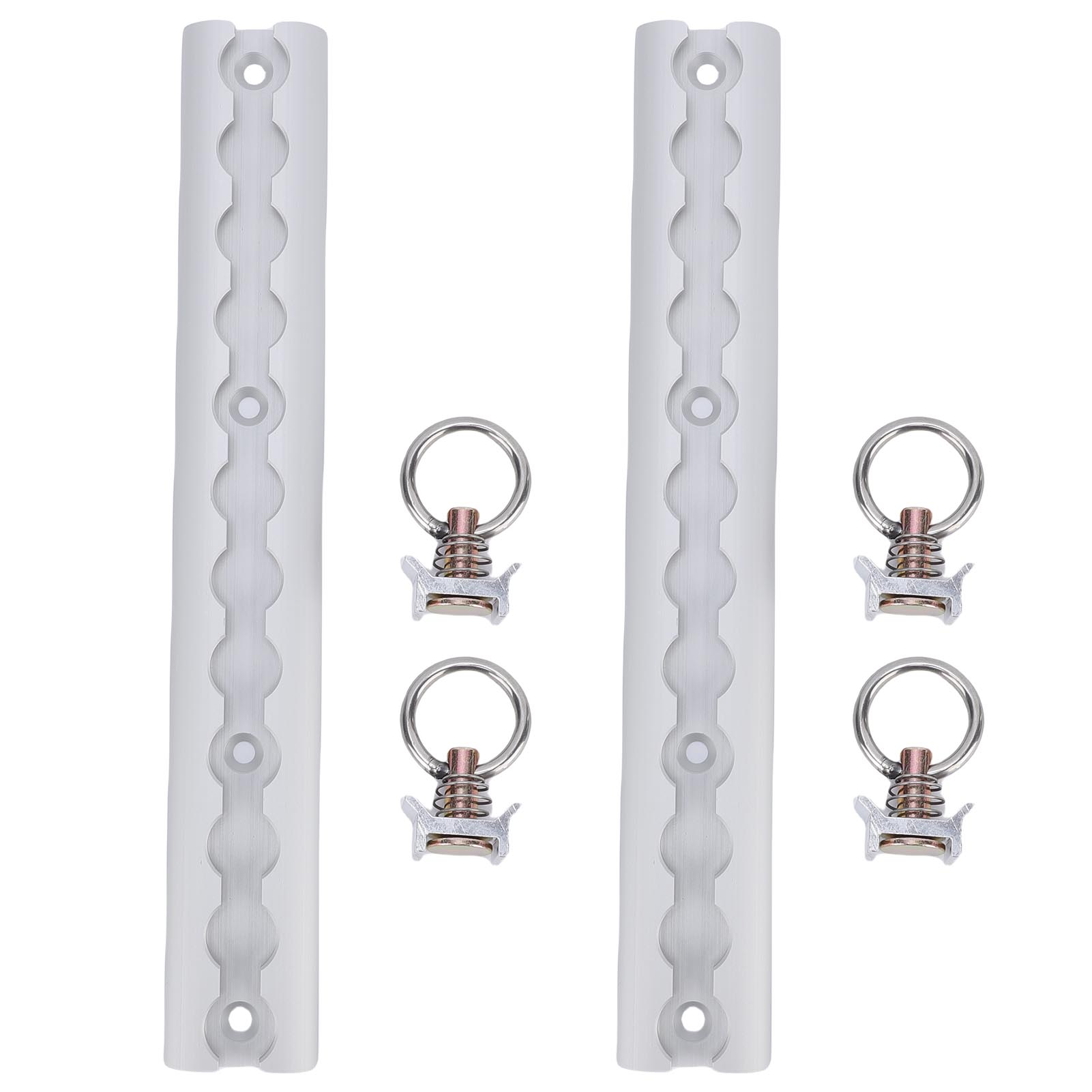 Verstärkte L-förmige Aluminium-zurrschiene Mit 304 Mm Durchmesser Und 4 Runden Ringen, Für Motorräder, Quads, Geländemotorräder Und Pickups (silberfarben).