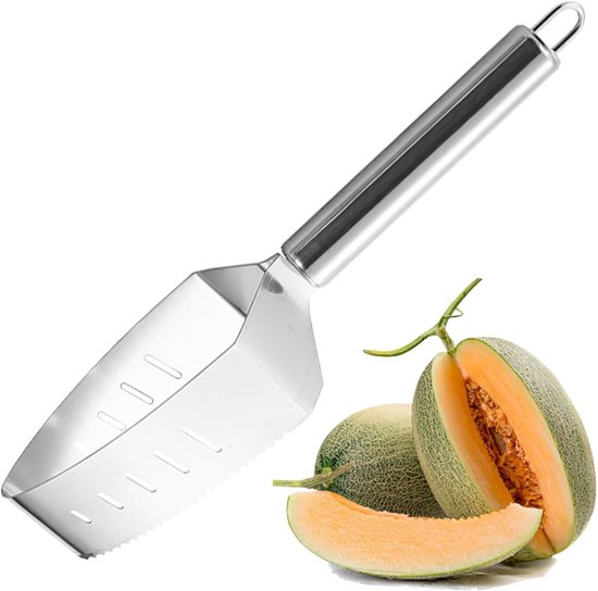 Wassermelonenschneider – Obstschneider Für Die Küche – Portionierung Von Obst – Edelstahl – 25 X 6 X 6 Cm – Silber