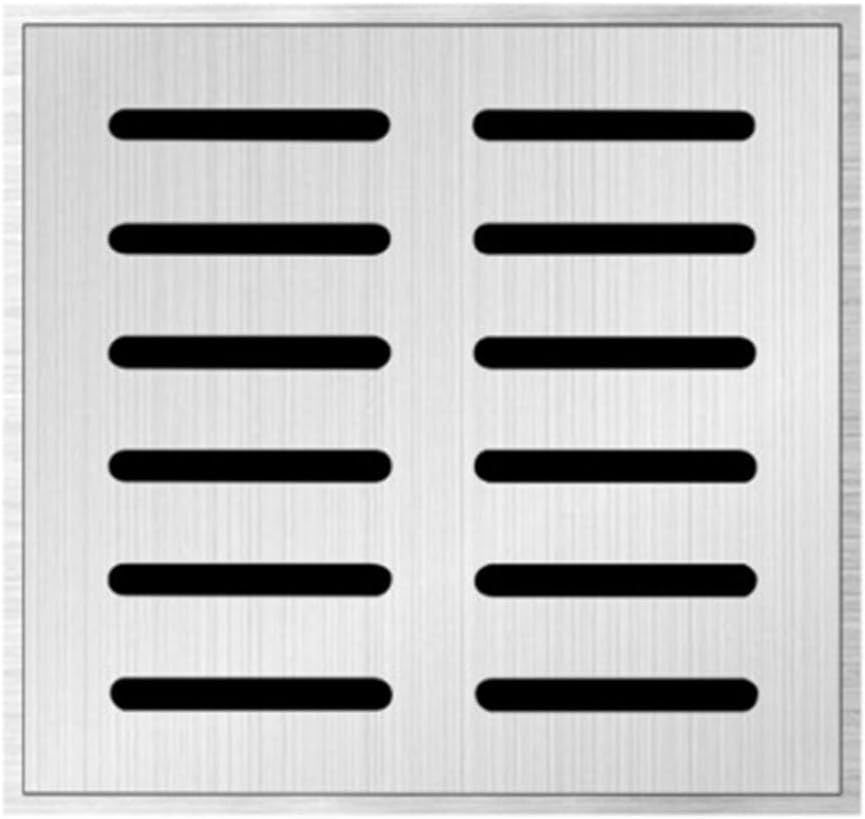 Recessed Manhole Cover, Stainless Steel Drain Grille, Outdoor Drainage Cover For Roadside, Driveways, Parking, Road Trench, Gully, Silver (150x150x20x2mm)