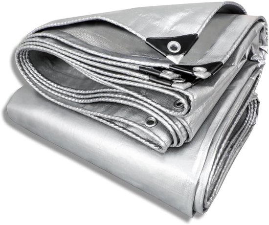 Wasserdichte Plane – Schutzplane – Outdoor-schutz – Verstärkte Kanten – 200 X 300 Cm – Silber