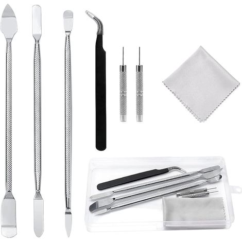7-teiliges Set Doppelseitiger Metallspatel, Öffnungswerkzeug Für Uhren, Mp3-player, Laptops Und Tablets, Inklusive 2 Sim-karten-ausziehern Und 1 Reinigungstuch