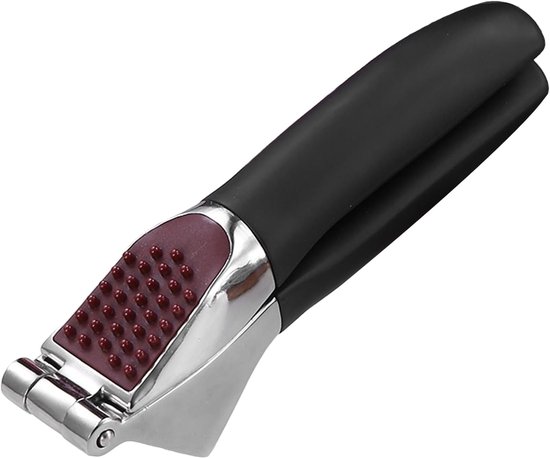 Knoblauchpresse – Küchenhelfer – Zutaten Schnell Zubereiten – Ergonomischer Griff – Zinklegierung – Silber