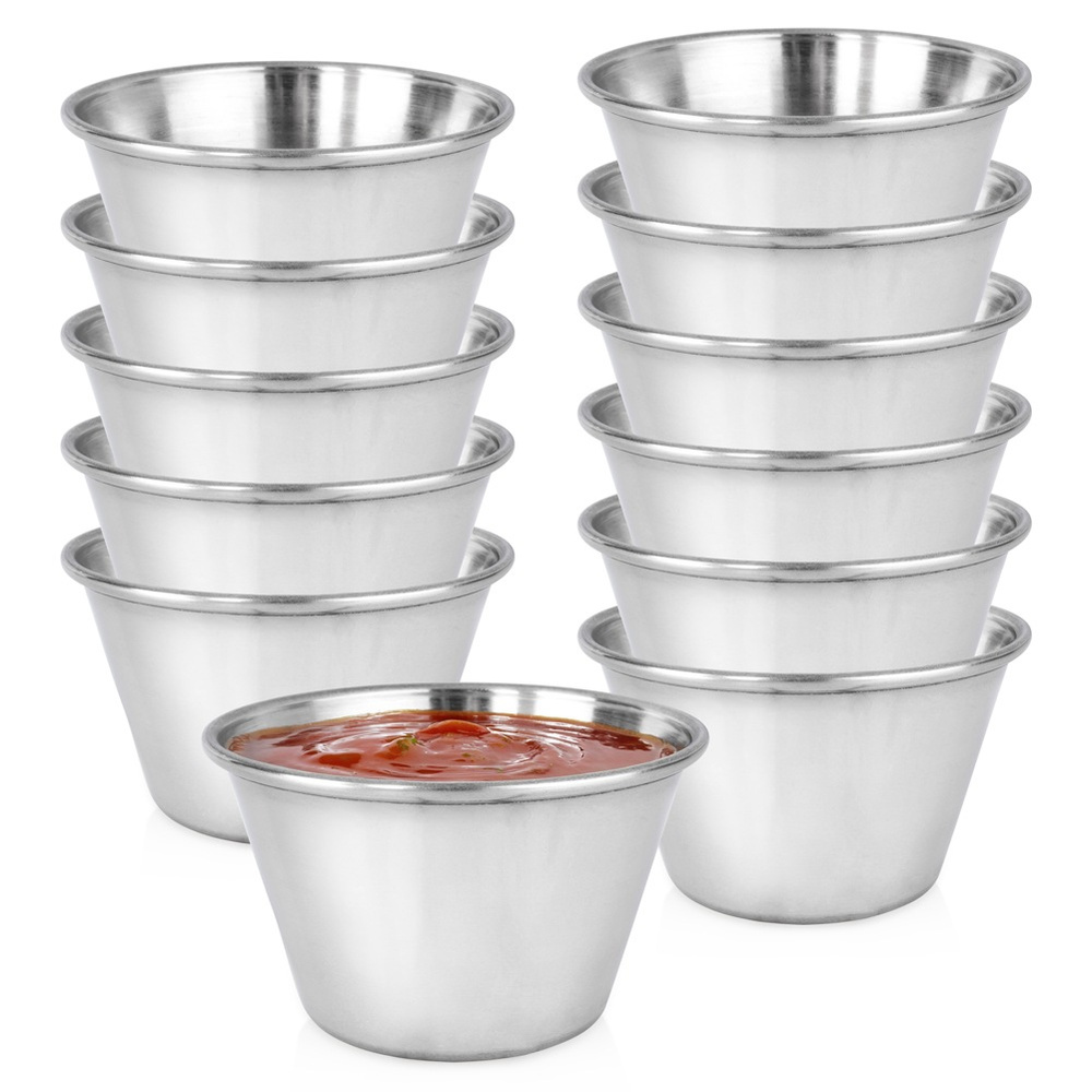 Edelstahl-dipschalen 6 Cm, 60 Ml 12 Stück.