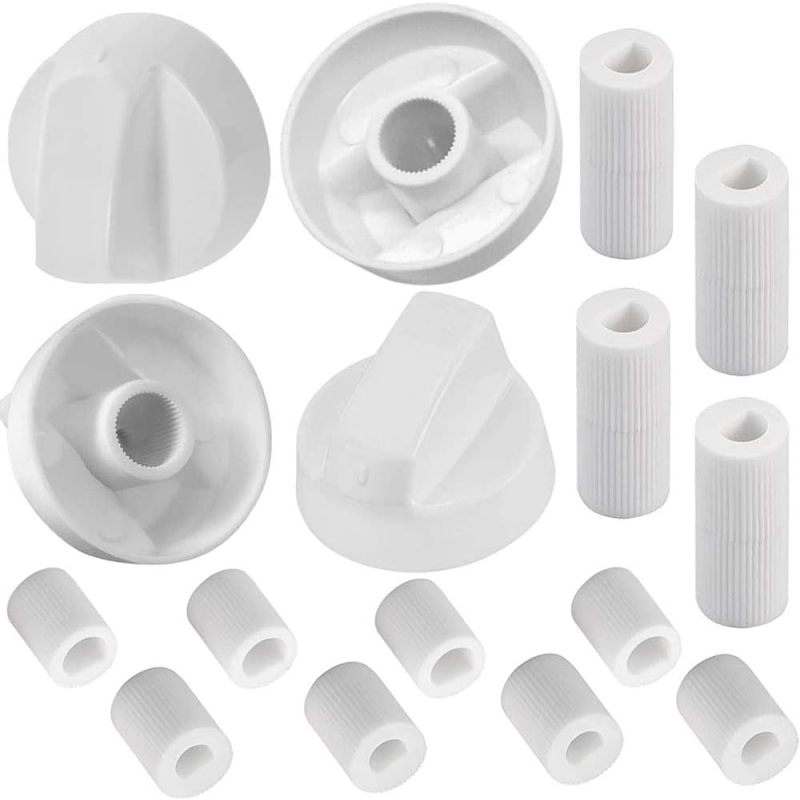 Ersatzschalter-set Mit 4 Schaltern Für Gasherde, 6 Mm/8 Mm Innendurchmesser, Für Backöfen, Weiß