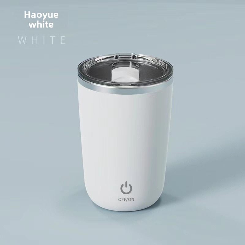 Automatischer Magnetischer Elektrischer Kaffeebecher Aus Edelstahl 304, Leise Und Absolut Auslaufsicher (weiß, 301-400 Ml)