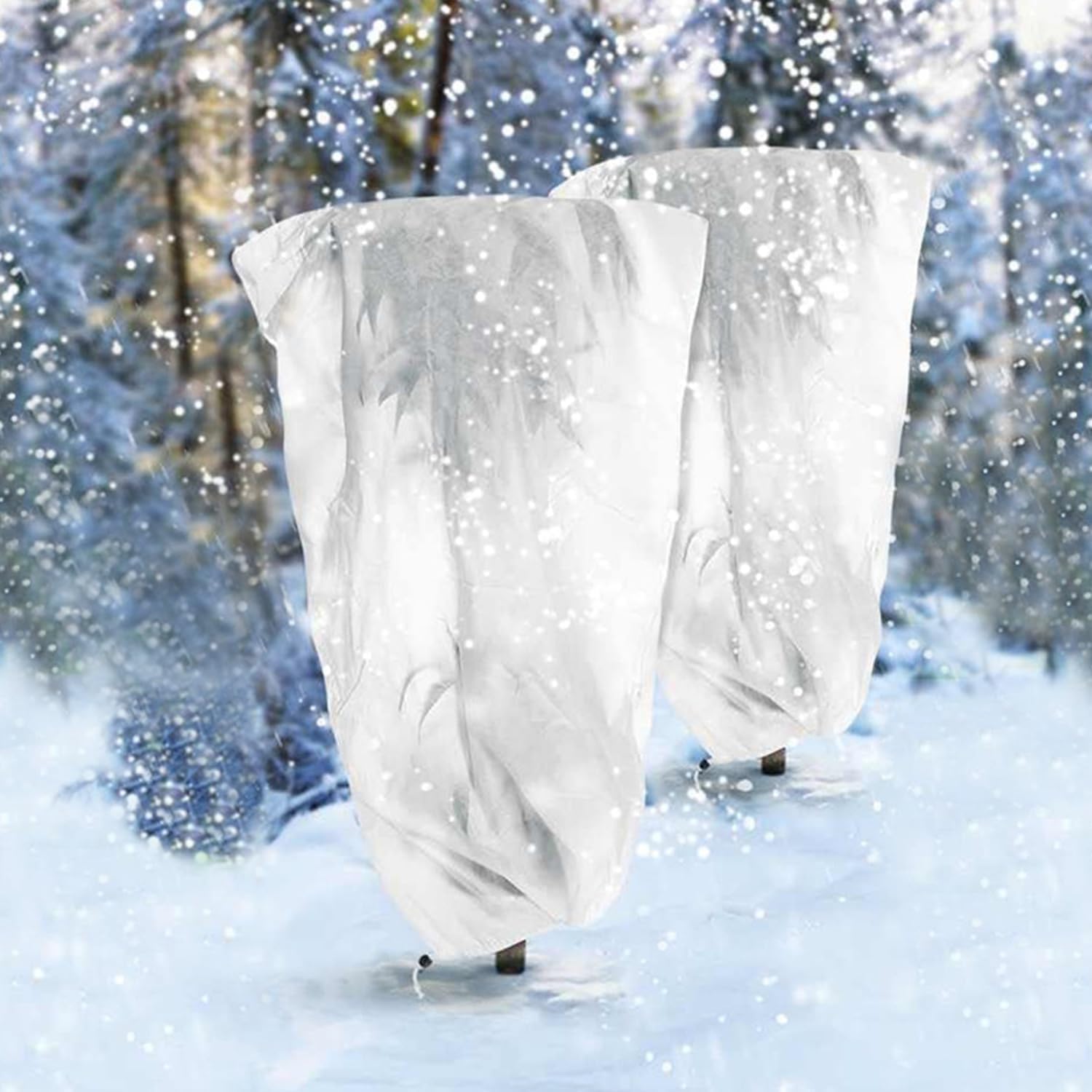 Winterliche Pflanzenabdeckung, 80 X 100 Cm, Winterabdeckung Für Pflanzen Im Freien, Winterschutzabdeckung, Frostbeständige Pflanzenabdeckungen Für Oliven-, Palmen- Und Zitronenbäume (2 Stück)