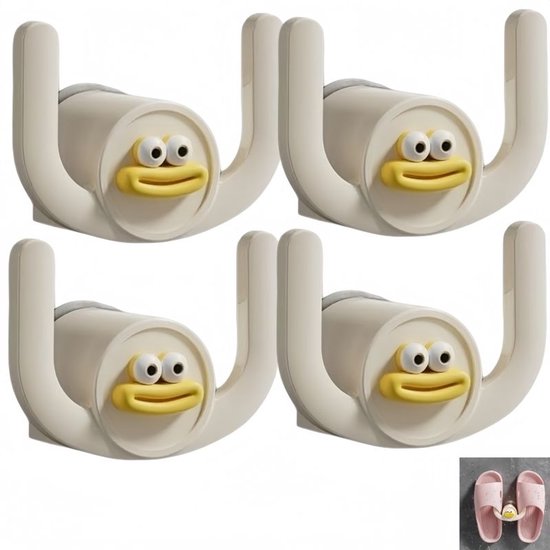 4 Stück Duschsandalenhaken Schnelltrocknender Schuhhalter Hübscher Badezimmer Organizer Aus Abs 9,5 Cm × 7 Cm × 4,5 Cm Weiß
