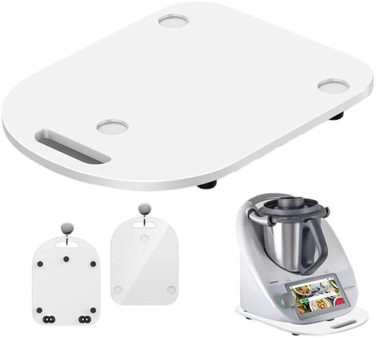 Hochwertige, Verschiebbare Rührplatte, Geeignet Für Thermomix Tm6/tm5, Schnelllaufende Rollenrührplatte Mit Rädern, Strahlend Weiß.