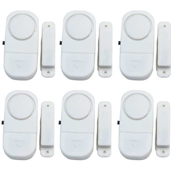 6 Sets Drahtloser Magnetischer Tür- Und Fenster-sicherheitsalarm- Und Diebstahlschutzsensoren