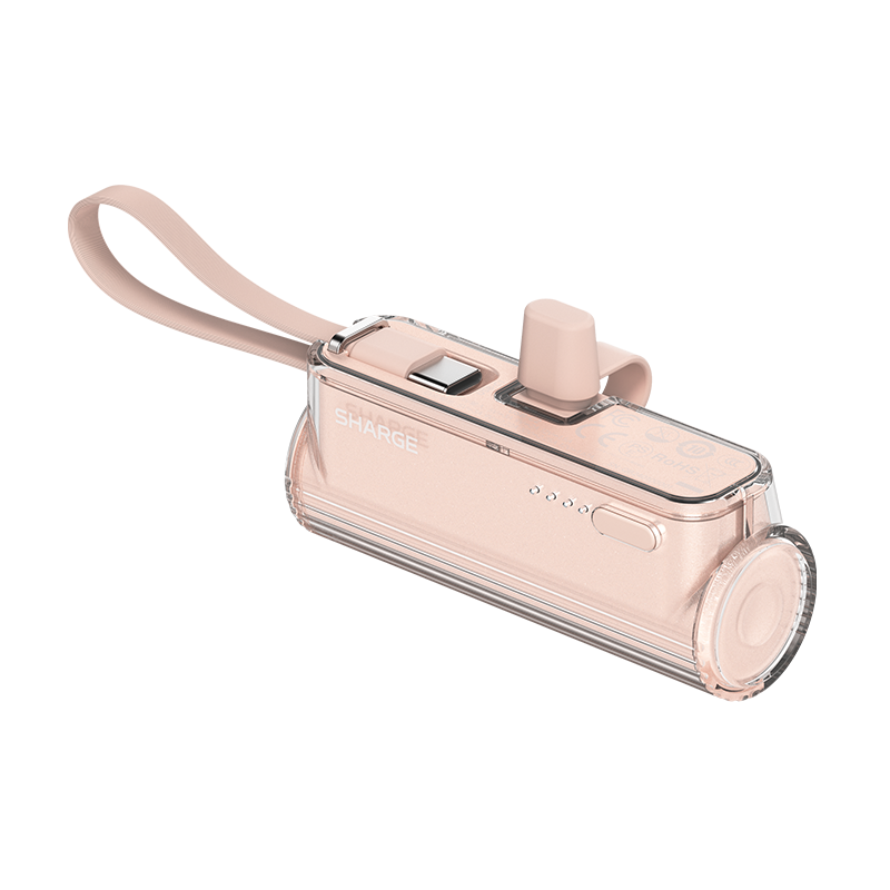 T1 Powerbank Sharge 5000mah Iphone Lightning Usb-c Pink Schnellladefunktion