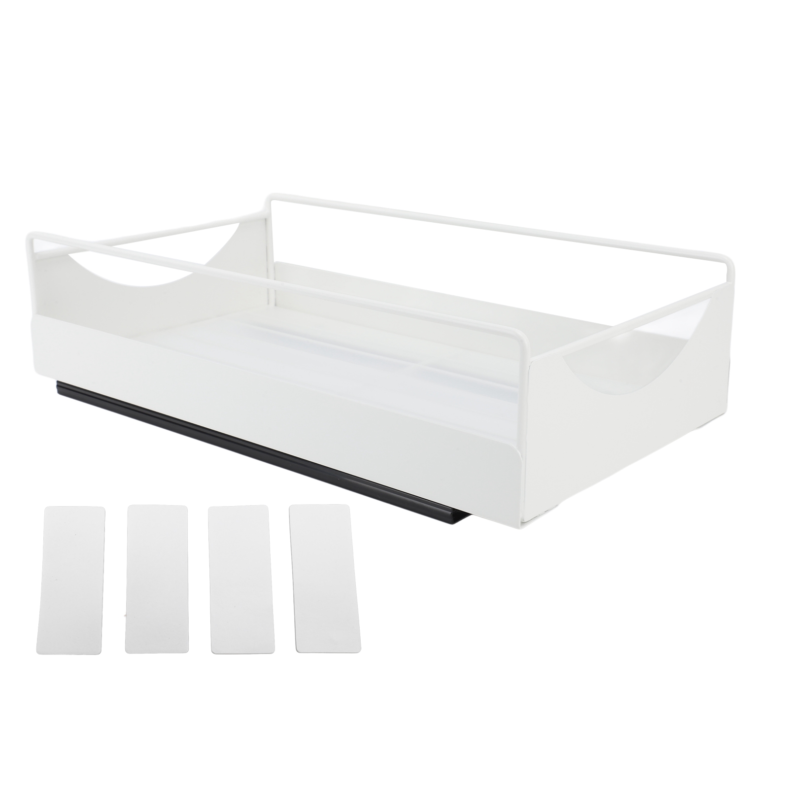 Schrankorganizer Aus Kohlenstoffstahl Mit Soft-close-funktion, Ablagefächer Für Bad Oder Ankleidezimmer, Weiß, Größe M, 227 X 401 X 85 Mm
