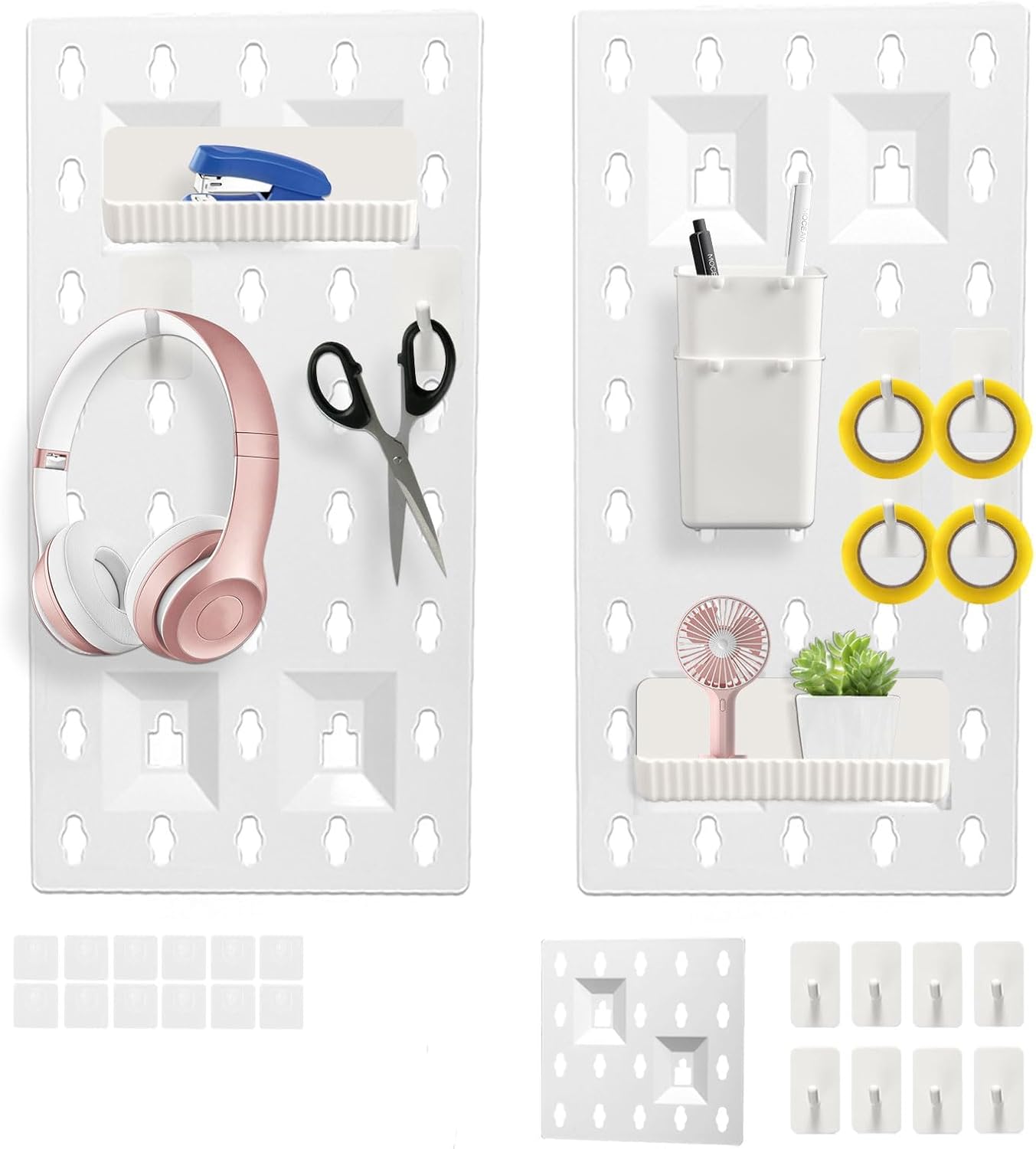 Pegboardb, Set Mit 3 Lochplatten Und 12 Zubehörteilen, Büro-set Für Zuhause Und Büro