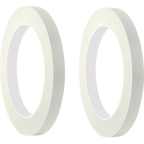 2 Universal-abdeckbänder 10 Mm X 50 M, Zum Oberflächenschutz Bei Maler- Und Lackierarbeiten, Weiß
