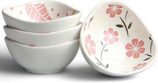 Set Aus 4 Beilagenschalen Weiße Keramik-dipschalen Kleine Dipschalen Und Gewürzschalen Geeignet Für Snacks Ketchup Essig Barbecue-sauce Und