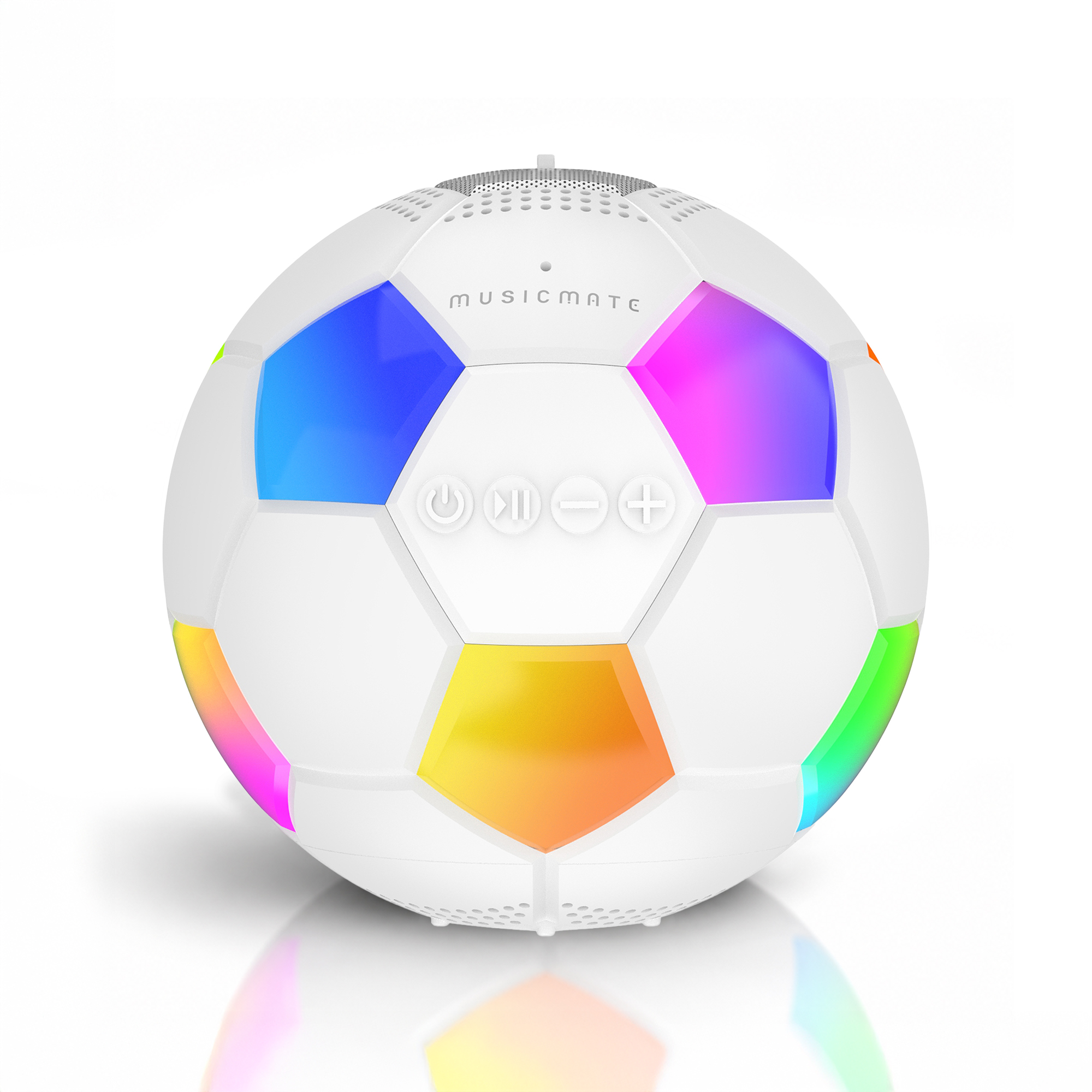 Musicmate Mm-sb40-w Footballwave Led Bluetooth-lautsprecher