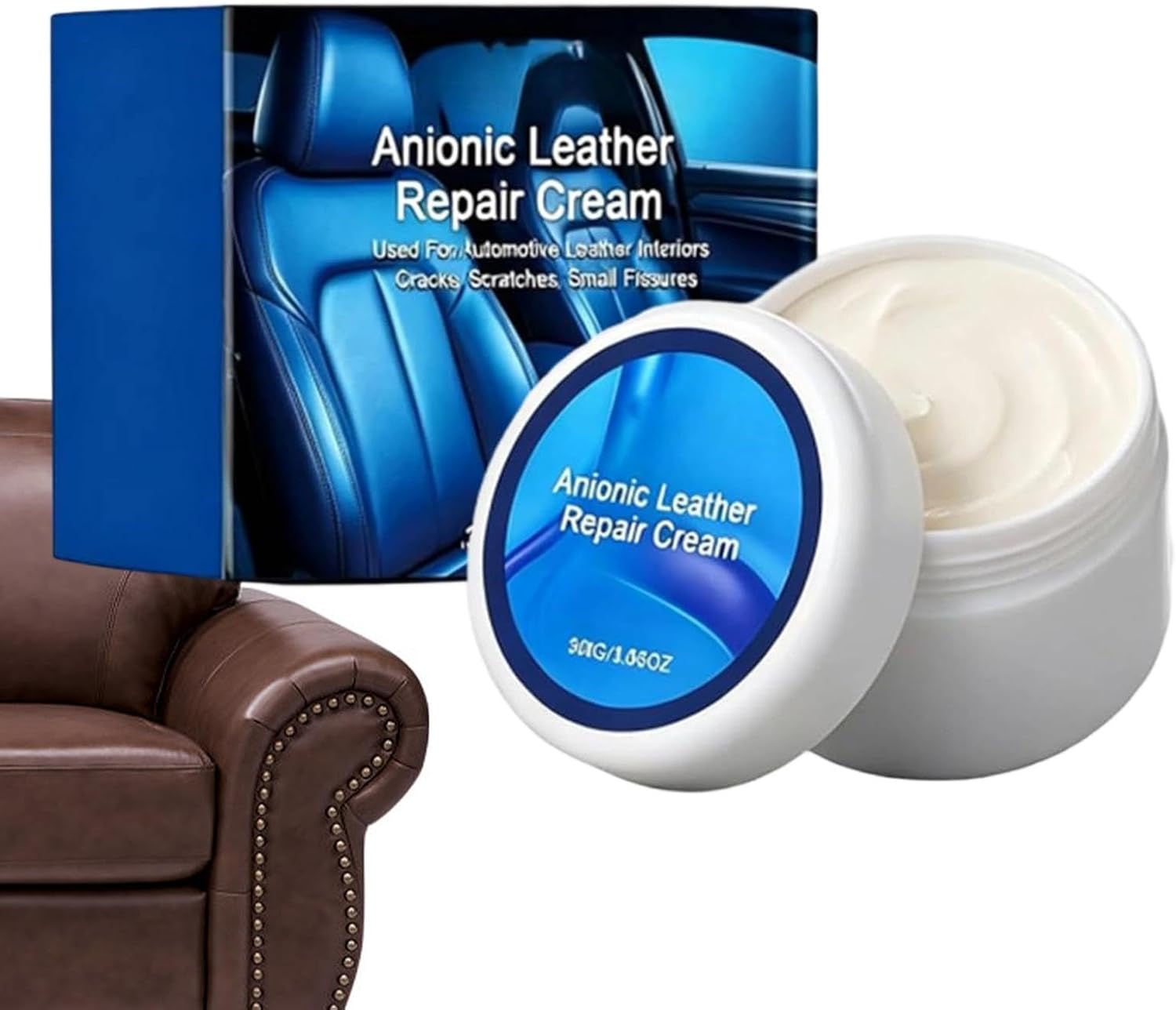 Lederkratzer-reparaturcreme, Sanfter Pflegebalsam Lederpflege Für Sofas, Möbel, Schuhe, Geldbörsen Und Taschen