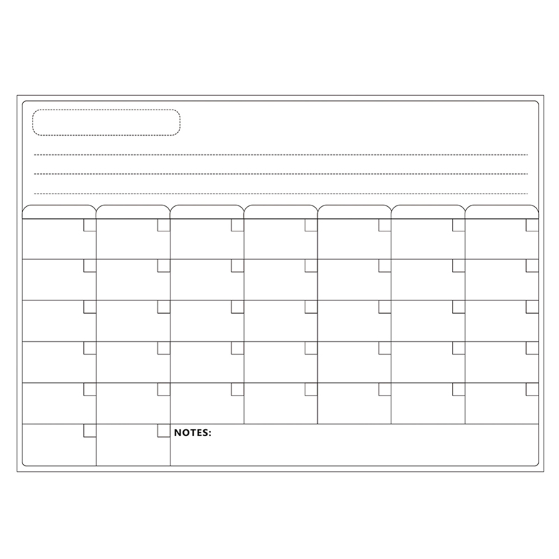 Magnetische, Trocken Abwischbare Tafel Mit Kalender, Kühlschrankaufklebern, Küchen-whiteboard Für Wochen-, Monats- Und Tagesplanung Sowie To-do-listen