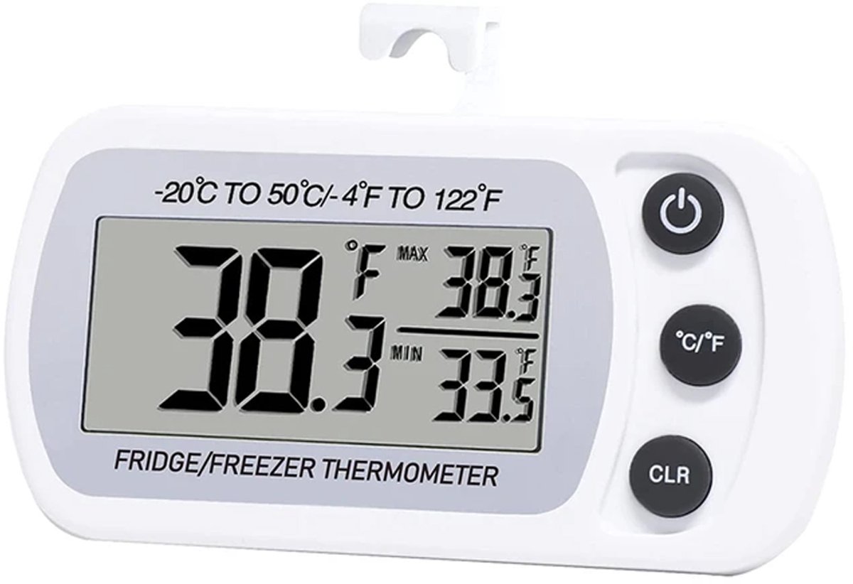 Digitales Thermometer Für Kühl-/gefrierschrank – -20 Bis 50 °c – Weiß