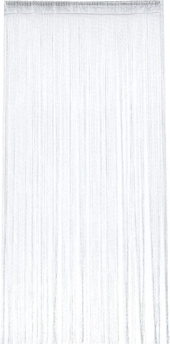 Fliegengittervorhang – Türvorhang – Glitzerndes Moskitonetz – Fliegenschutz-türvorhang – 100 X 200 Cm – Mit Silberfaden – Polyester – Weiß – Dekorativer Vorhang – Fliegengitter