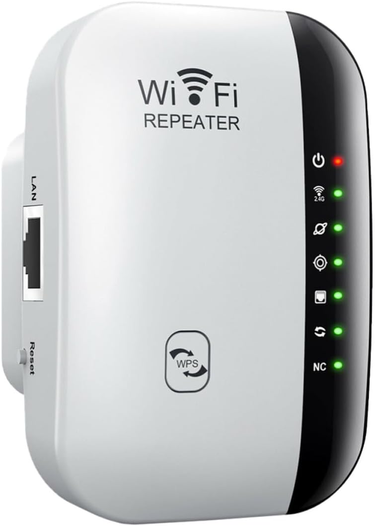 Wlan-signalverstärker Zur Erweiterung Der Drahtlosen Reichweite, Hohe Durchdringung, 300 Mbit/s, Weißer Kunststoff, Für Mehrere Geräte