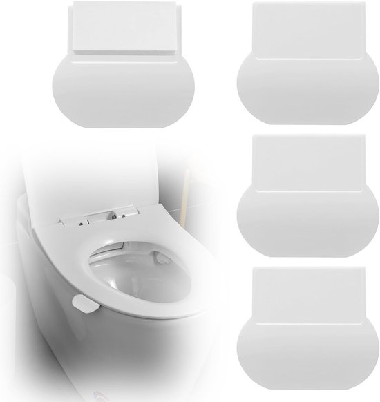 Wc Deckelheber 4 Stück Selbstklebende Wc Sitzheber Schmutzabweisende Griffe Für Bad, Zuhause, Reisen, Büro, Hotelbedarf Weiß