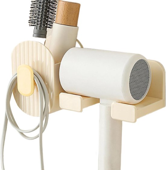Aufbewahrungsständer Für Haartrockner – Organizer Für Stylinggeräte – Badezimmer-organizer – Multifunktionale Wandhalterung – 245 Cm – Weiß