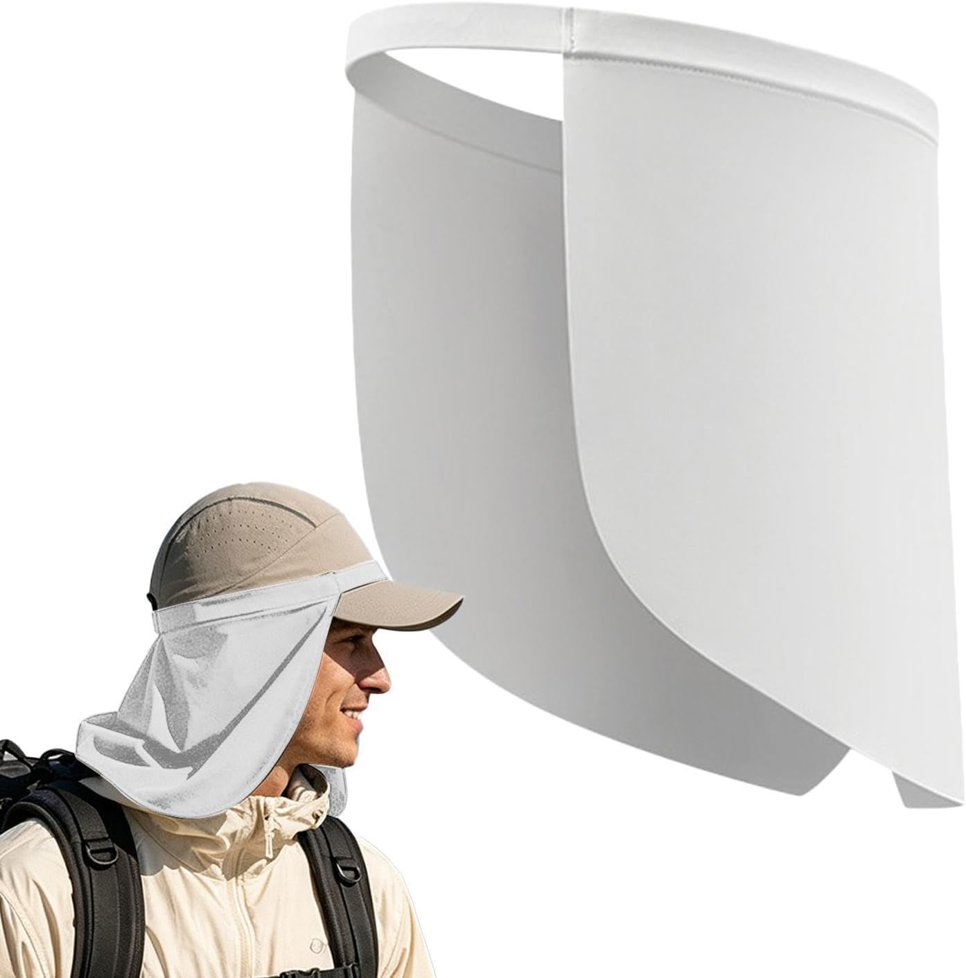 Sonnenschutz-nackenwärmer Aus Atmungsaktivem Und Kühlendem Material Ideal Zum Angeln, Für Den Strand, Wandern, Golfen, Camping, Skifahren, Gartenarbeit, Rasenmähen, Bauarbeiten, Andere Arbeiten Im Fr