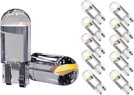 W5w T10 Led Lampen Für Fahrzeuginnenraum Und Kennzeichenbeleuchtung, 12 V 10er Set, Weiß