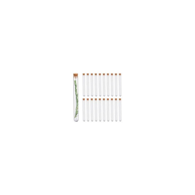 20 X 15 Ml Glasreagenzgläser Mit Korkverschluss – Behälter Für Kandierte Mandeln, Süßigkeiten, Blumen Und Gewürze – Dekorationen Und Gastgeschenke Für Taufen Und Hochzeiten