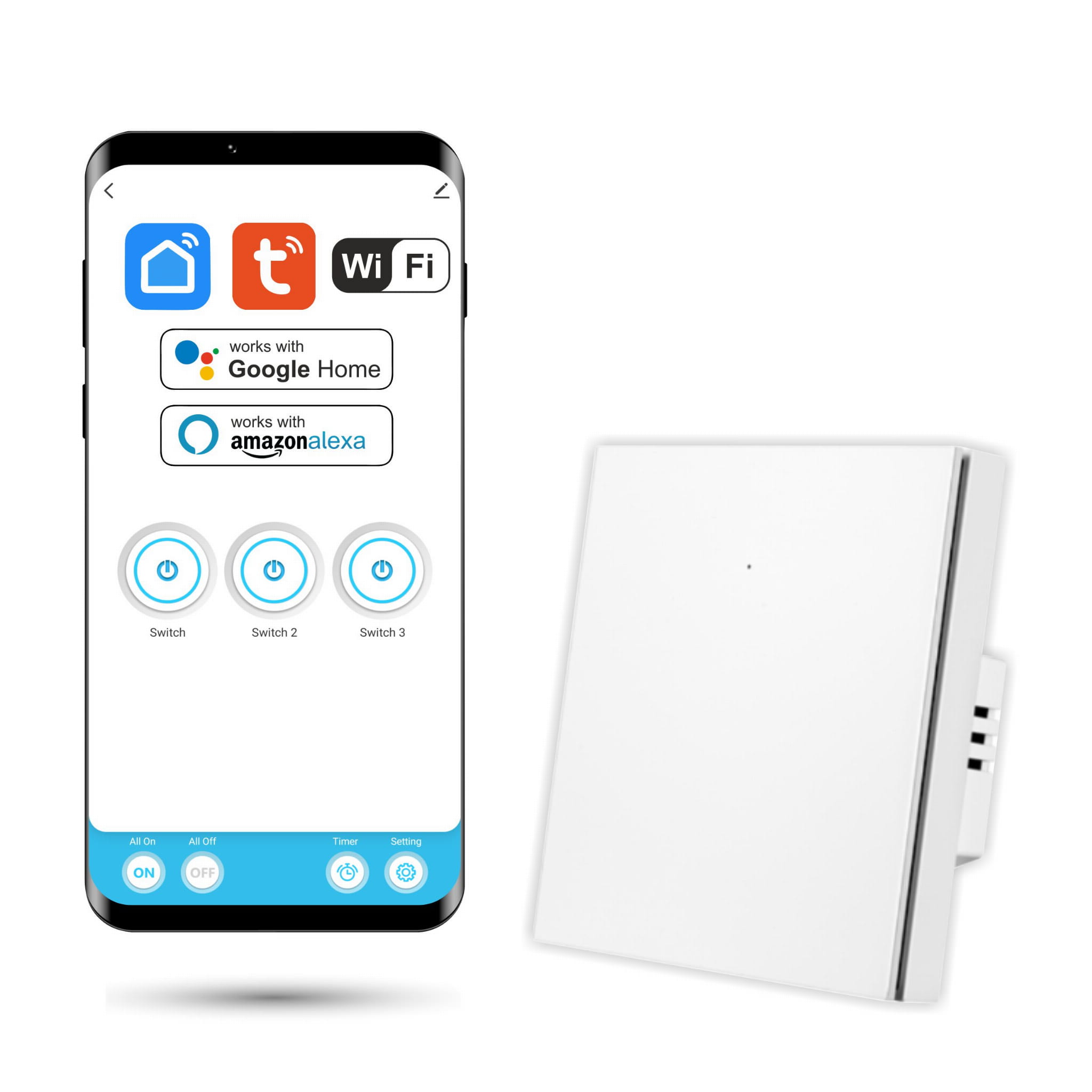 Tuya Smartlife Wlan-einzelschalter Mit N Weiß