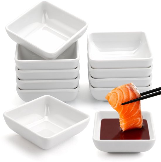 Dipschalen-set – 10-teilig – Weiß – Kunststoff – 7,5 X 7,5 X 3 Cm